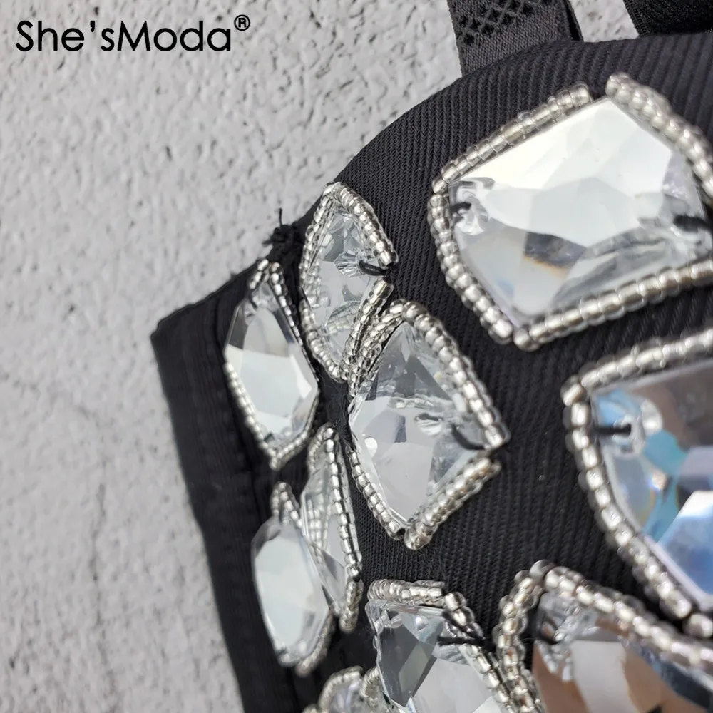 china wholesale 2020 new hand made bead bustier crop top (7)