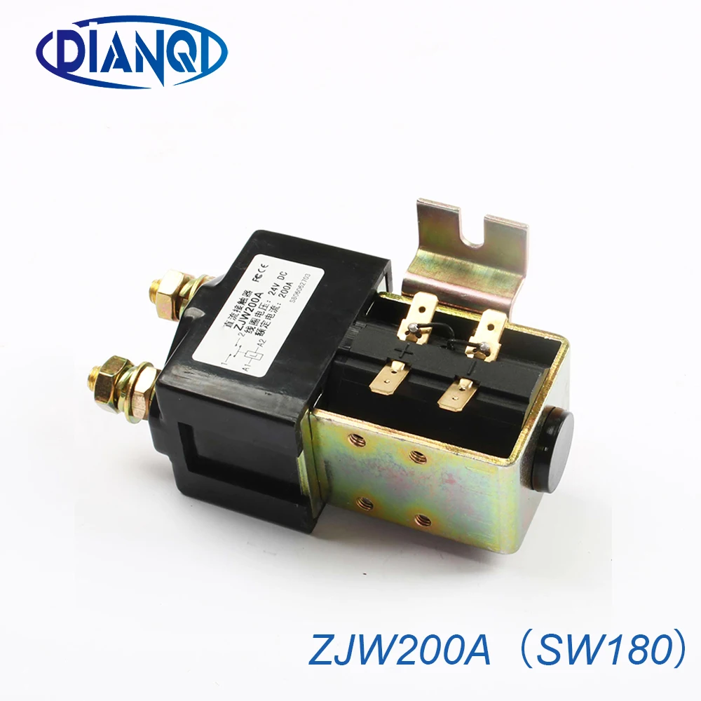 SW180 NO(нормально открытый) 12V 24V 36V 48В 60В 72В 200A контактор постоянного тока ZJW200A для регулировать Грузоподъемника рисунок захватить wehicle автомобильная лебедка