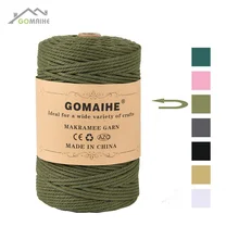 Шнур для макраме GoMaihe 3 мм x 200 м, шнурок из 100% хлопка, шнурок для ремесла, шнурок для настенного вешалки для растений, вязание, украшения для дома Шнур для макраме GoMaihe 3 мм x 200 м, шнурок из 100% хлопка, шнурок для ремесла, шнурок для настенного вешалки для растений, вязание, украшения для дома