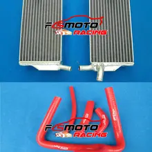 Manguera roja + radiador de aluminio para Honda CR250 CR250R CR 250 R 2002 2003 2004 CR-250 250R 02 03 04, negro, verde y azul