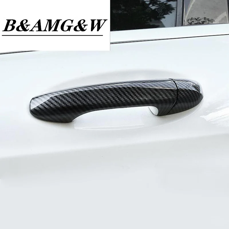Стайлинг автомобиля углеродное волокно наружная дверная чаша ручка наклейки