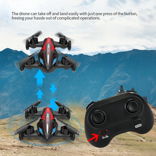 D85 2in1 Mini Drone Air-Ground Flying Car 2.4G Dual Mode Racing Professional RC Car Quadcopter Drones Children Off-road Toy Dron 5