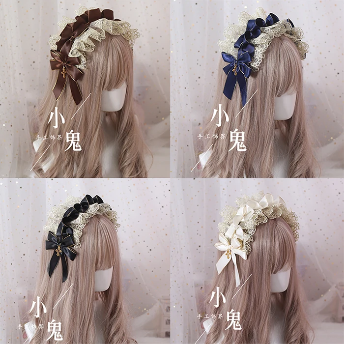 

Lolita lace bow KC headband headdress lo Niang gorgeous elegant hairpin Japanese soft sister daily wild