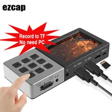 Ezcap 273 HD 1080P 60fps HDMI Video Capture Card Game Live Streaming Recording Box with Screen Playback Player Mic Input Audio