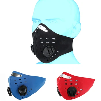 

Aogda Cycling Face Mask With Filter Activated Carbon PM 2.5 Anti-Pollution Sports Mask Breathing Valve Bike Mask