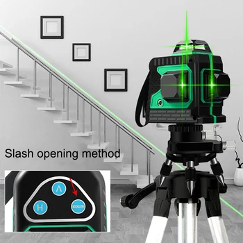 

Laser Level 8 Lines 3D Self-Leveling 360 Horizontal And Vertical Cross Super Powerful Green Laser Beam Line Laser Levels Tool D2