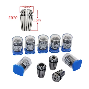 

13PCS 14PCS 16PCS ER20 1-13MM 1/81/41/2 Elastic Milling Machine chuck precision 0.008, suitable for CNC engraving machine tools
