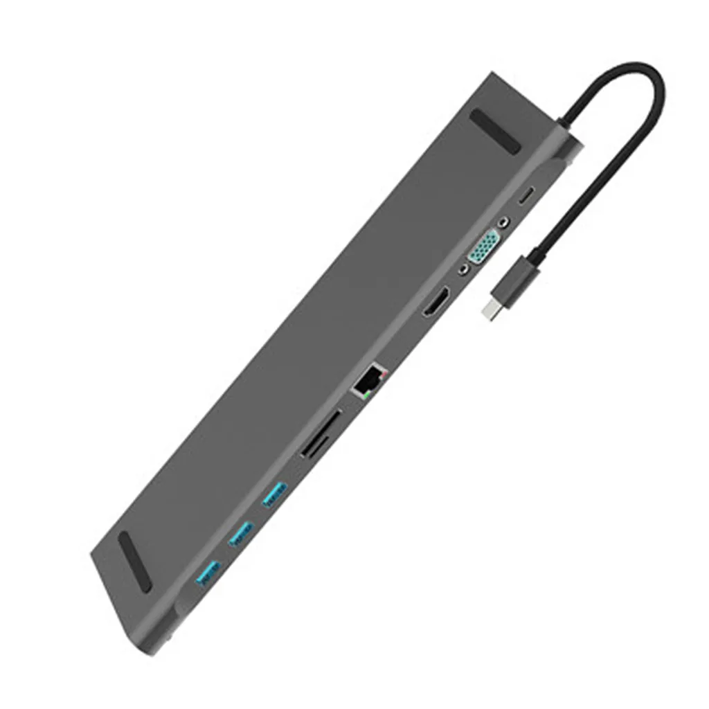 Ouhaobin 10 в 1 Тип C концентратор к HDMI USB 3,0 RJ45 адаптер док-станция для ноутбука для мобильного телефона с интерфейсом для tf-карты