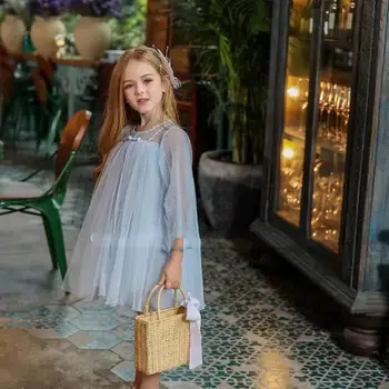 

2020 new wholesale girls princess dress fashion summer girls party dresses 4-9t C894