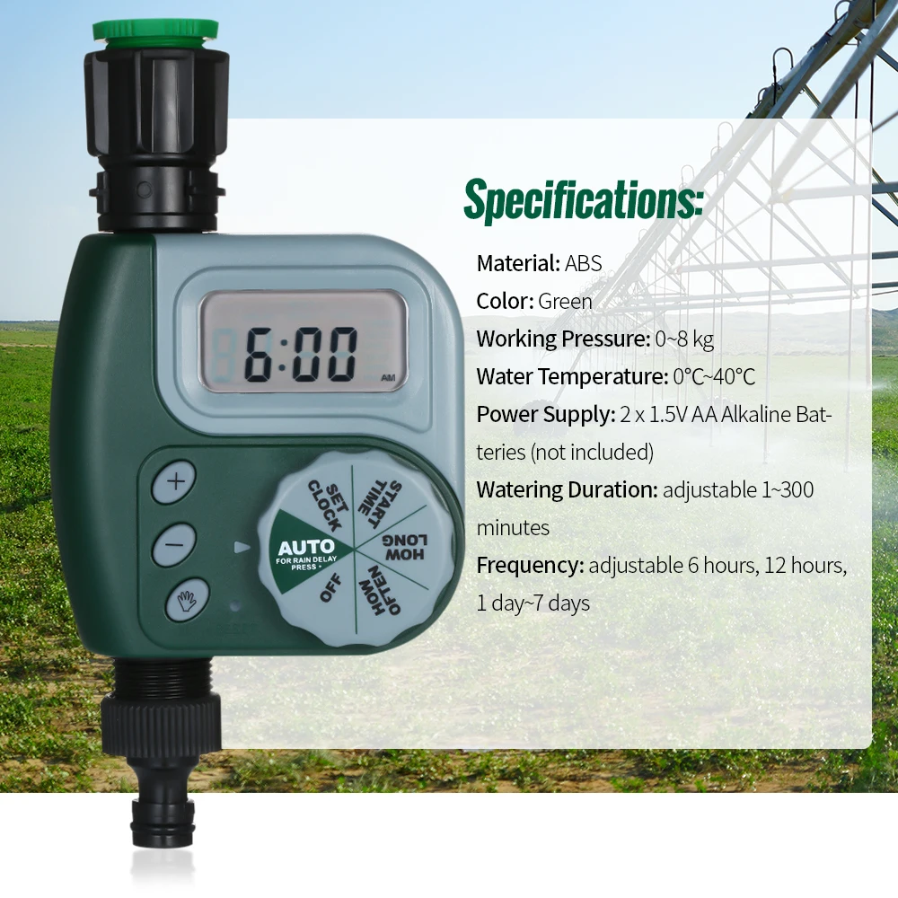 

New 1-Outlet Programmable Hose Faucet Timer Automatic Water Timer Garden Irrigation Controller Garden Automatic Watering Device