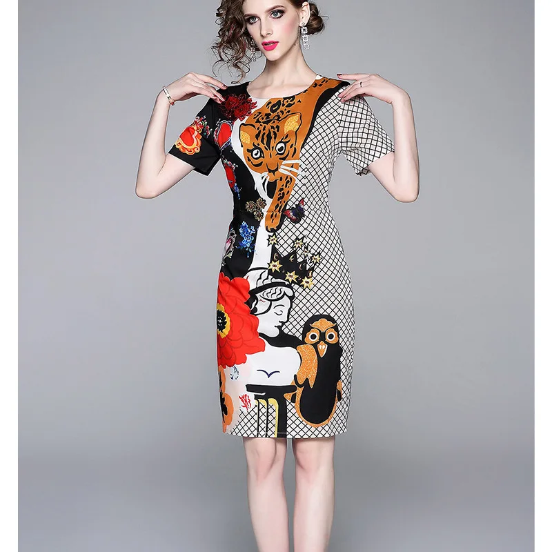 

Ozhouzhan Debutante Industrial Embroided Dress Women's 2019 New Style Printed Sequins Decals Elegant Skirt Fashion