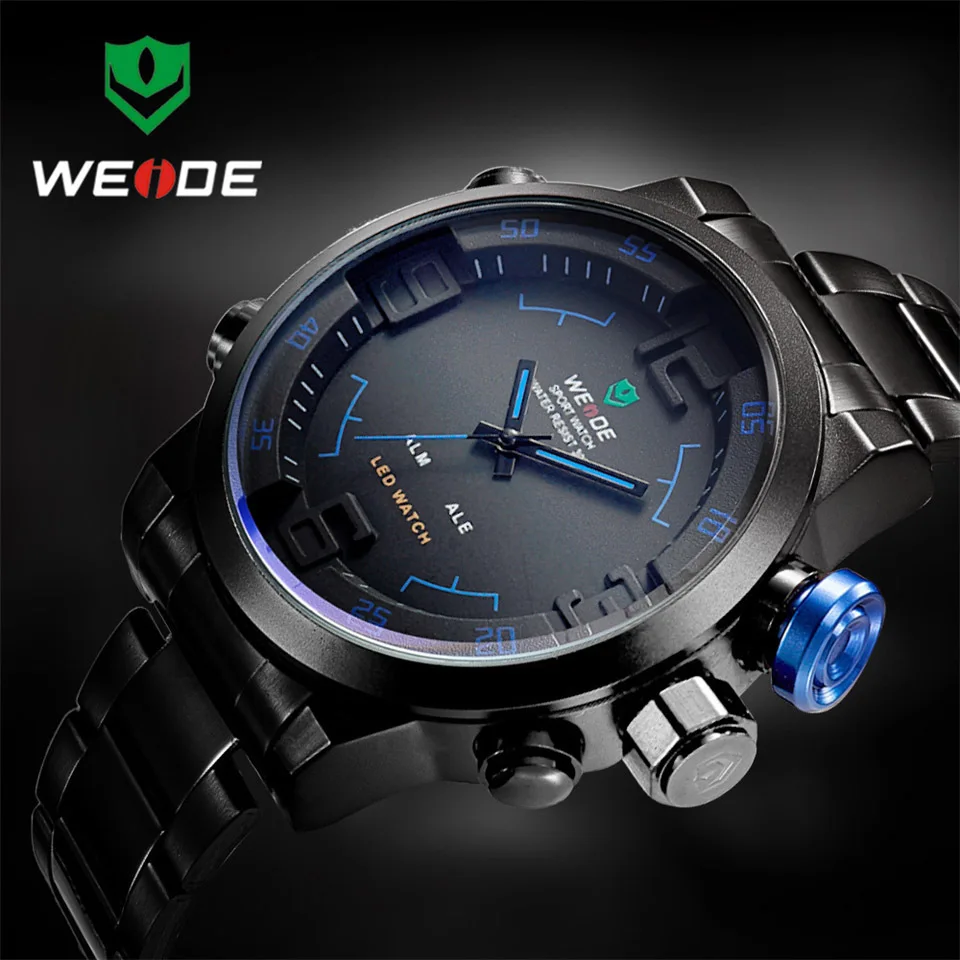 

WEIDE Hot Sale Outdoor Men Sports Watches Waterproof 30 Meters Analog Digital LED Back Light Display Aliexpress Popular Brand