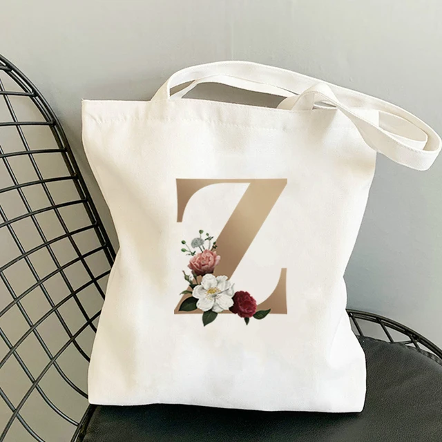 Tote Bag Anime Women Cotton on the Frame Shorts Bags Paper Shopping for Boutique Flower Letter Cart Woman Raffia Shoppers With Z