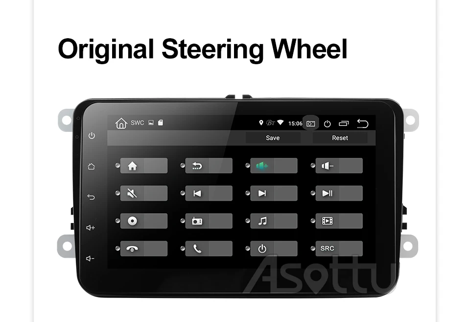 Asottu VW603 android 9.0 PX6 car dvd player for VW polo golf passat tiguan skoda yeti superb rapid for skoda gps navi