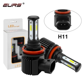 

2PCS Mini h7 LED H4 lamps for car Headlight Bulb led H8 H11 fog light HB3 9005 HB4 H16 9012 6000K luces led para auto 12V 24V