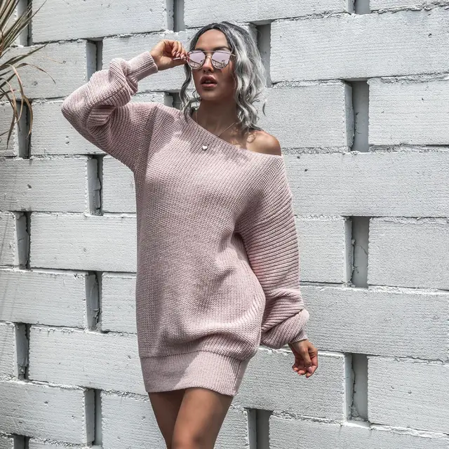 Korean Style Oversize Sweater Dress 
