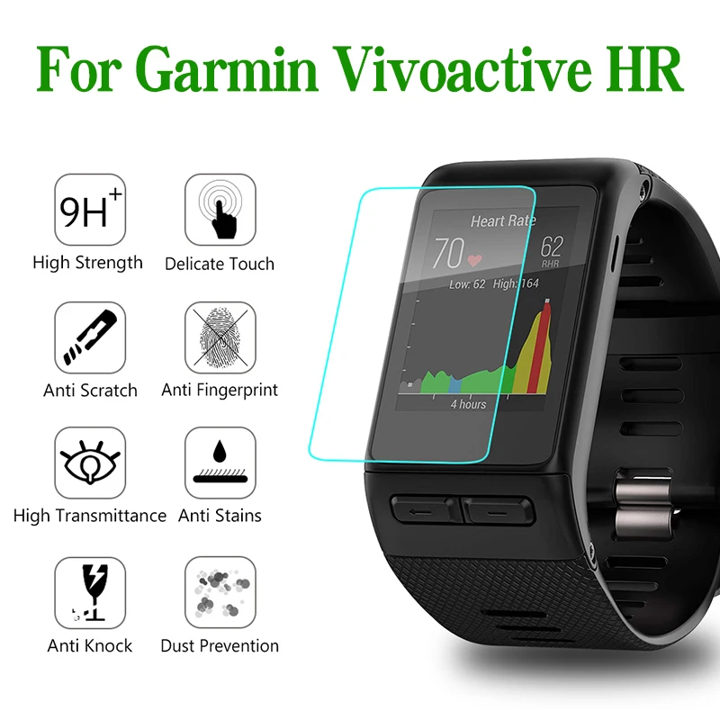 Полностью подходит HD Прозрачная пленка из закаленного стекла для Garmin Vivoactive HR Смарт-часы защита экрана Простая установка Защитная пленка для экрана - Цвет: For Vivoactive HR