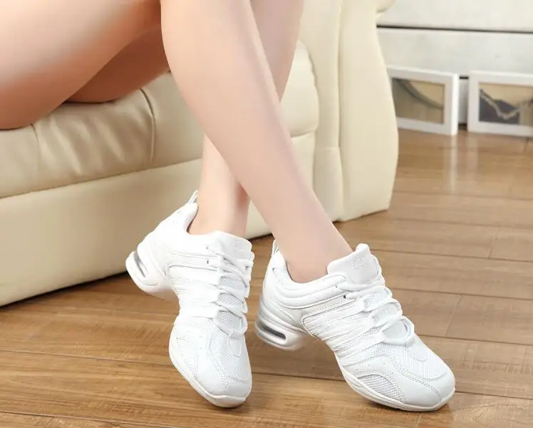 Women Black Red Gold White Dance Shoes  Jazz Hip Hop  Sneakers For Woman Platform Dancing Ladies Fitness 