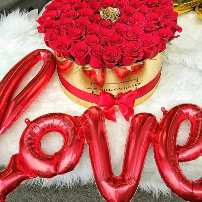 Воздушный шар из фольги с надписью Love 1 комплект | Дом и сад
