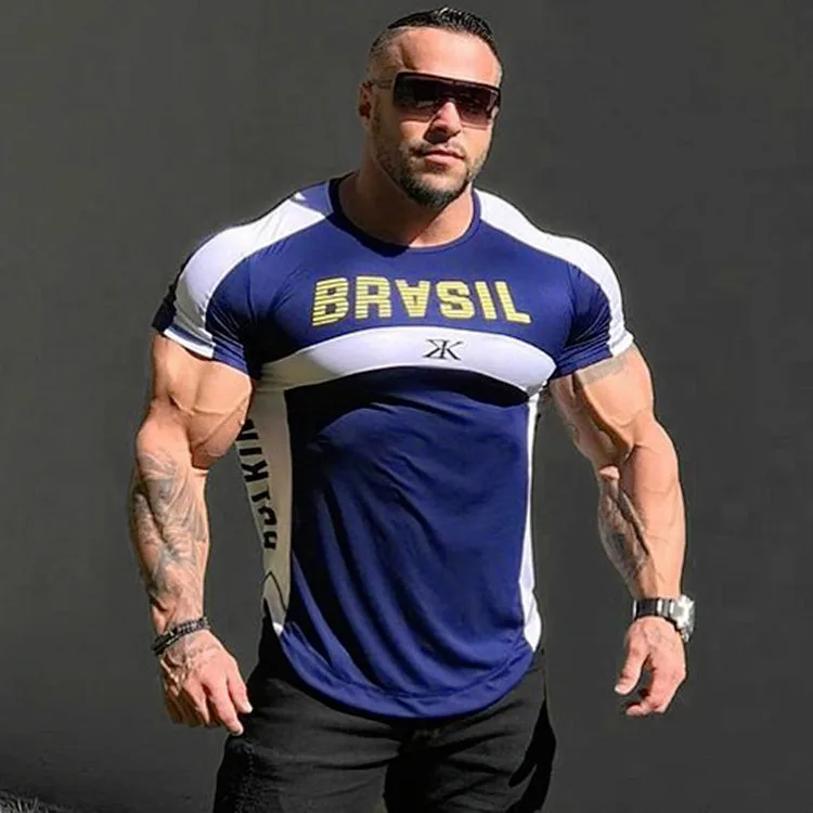Fashion New Men Muscle Fitness T Shirt 