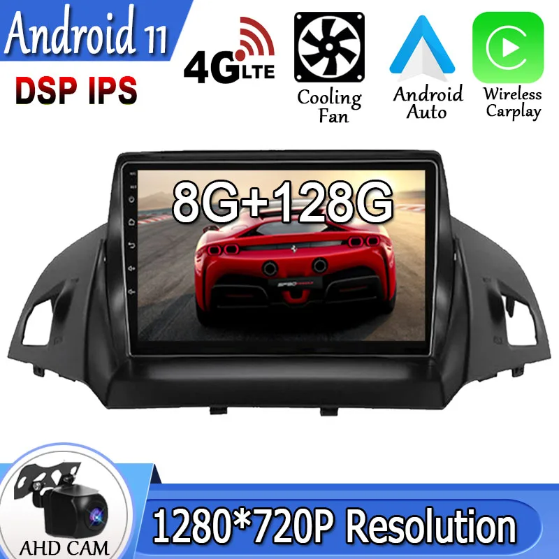 Android 11 для Ford Kuga Escape 2013-2016 GPS автомобильный радиоплеер навигация мультимедийный