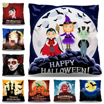 

Cartoon halloween Cushion Cover Home Coffee Shop Seat Throw Pillow Cover Cartoon Cushion Case Bed Decorative 45*45 for kids
