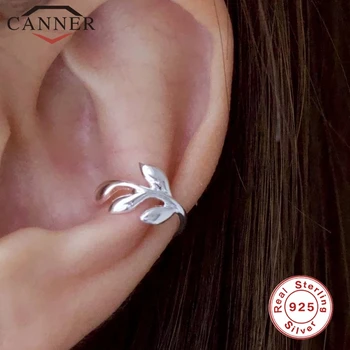 

Fashion 925 Sterling Silver Ear Cuffs Gold Leaf Ear Cuff Clip Earrings for women Climbers No Piercing Fake Cartilage Earring