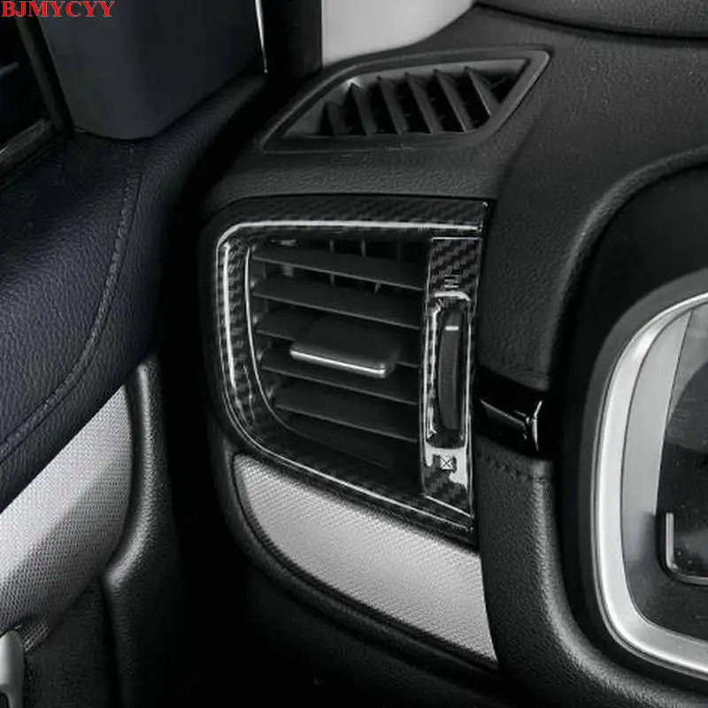 

BJMYCYY 2 шт./компл. декоративная рама из углеродного волокна для кондиционера с обеих сторон автомобиля для HONDA CRV CR-V 2017-18