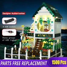 XB-01202 Building Blocks Creative Glowing House With Figures Romantic Heart house with Led Light Children Toys Bricks xingbao 01202 1500pcs the new romantic heart set with light usb building block bricks educational toy valentine s day legoingys