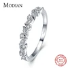 Modian-Anillo de circonia cúbica apilable para mujer, joyería fina plata sólida 925 ► Foto 1/6