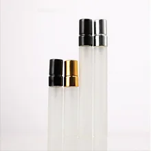 5 мл 10 мл флакон-спрей для духов матовое стекло золотой серебряный черный косметический контейнер парфюмерные флаконы с распылителем 30 шт