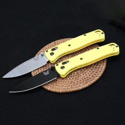 Bench made – couteau pliant 535/S, manche jaune, lame D2 S30V, poignée polymère, extérieur, militaire, Knives FZ03 