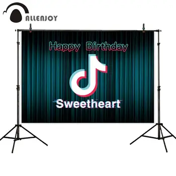 

Allenjoy curtain sweet 16 18 30 40 Birthday Party backdrop banner children baby shower photo background photography photozone