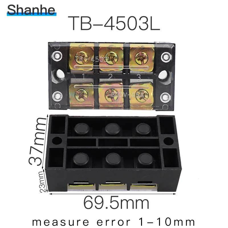 600V 45A TB серии фиксированные клеммы проводка ряд TB-4503 TB-4504 TB-4505 TB-4506 TB-1510 TB-1512 TB-TB - Цвет: TB-4503