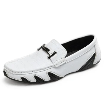 

Men's shoes spring and summer high-end men's smooth beanie shoes leather breathable British shoes casual running sports shoes