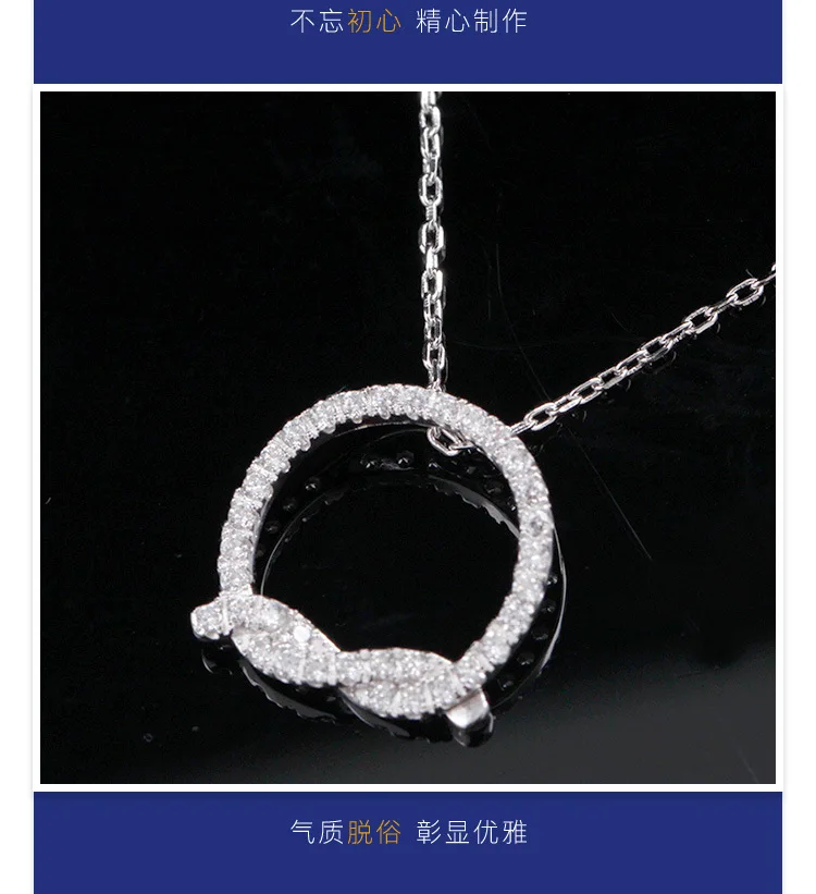 Летний Стиль 925 Серебряный кулон крест маленькое кольцо ожерелье с кристаллом креативные новые продукты женское изысканное ожерелье