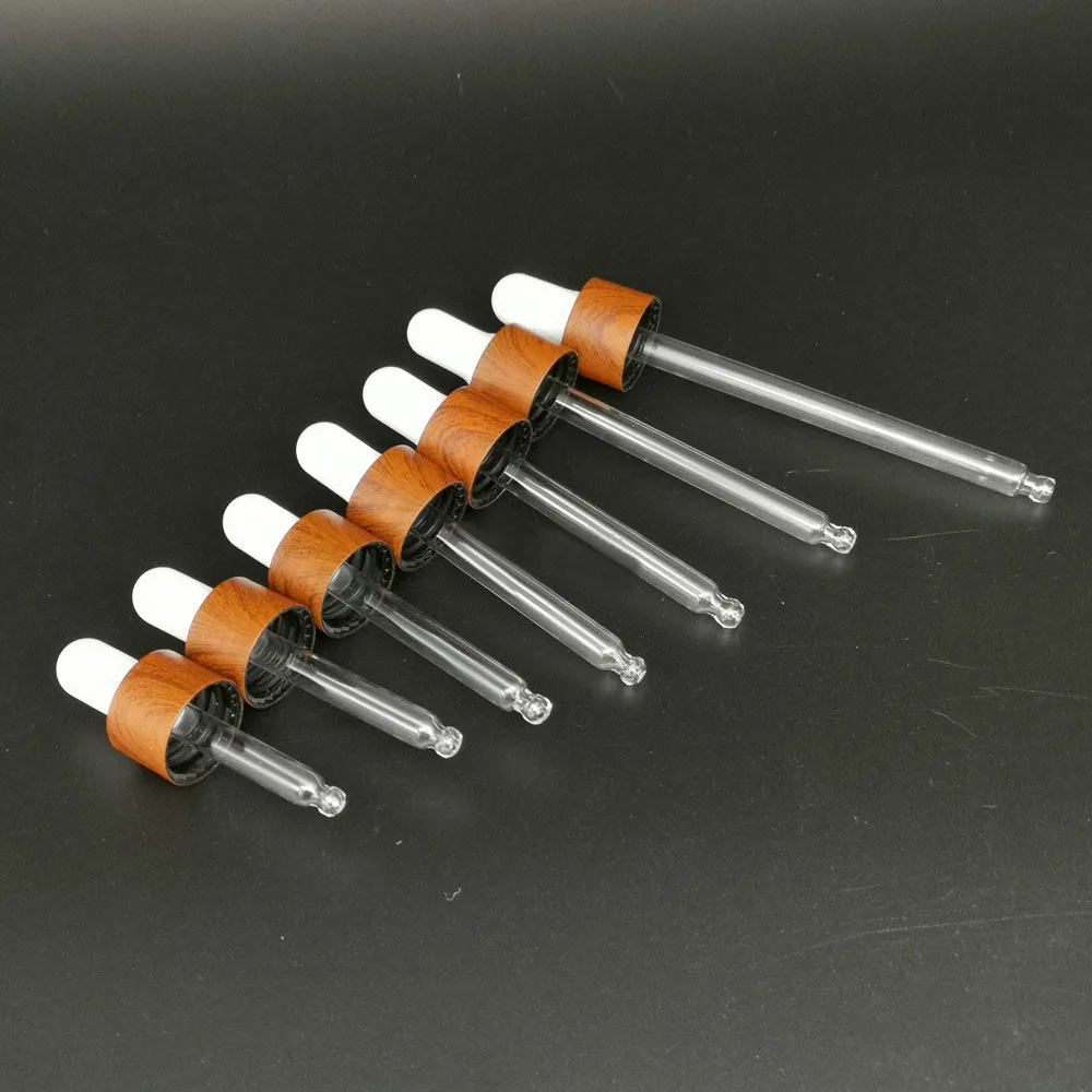Forma de Madeira Tubo de Vidro para Óleo Frasco de Soro Conta-gotas de 100 Frasco ml Tampa Branco Preto Lâmpada Essencial Líquido 5 Ml-18 - 410 2 5 frasco conta-gotas de 100 ml-18 410