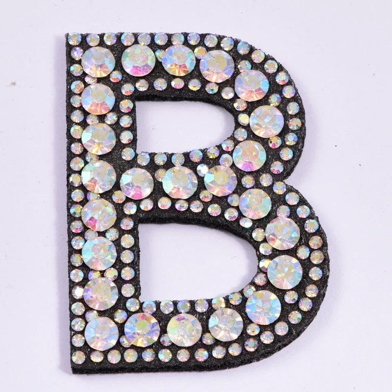 Iron on Letters for Clothes, 5 Pcs Rhinestone Iron on Patches,Glitter Bride  Rhinestone Pearl Stick on Letters Patches Letters Glitter Bride Iron  Letters for Clothing Hats Shoes DIY Craft Supplies : 