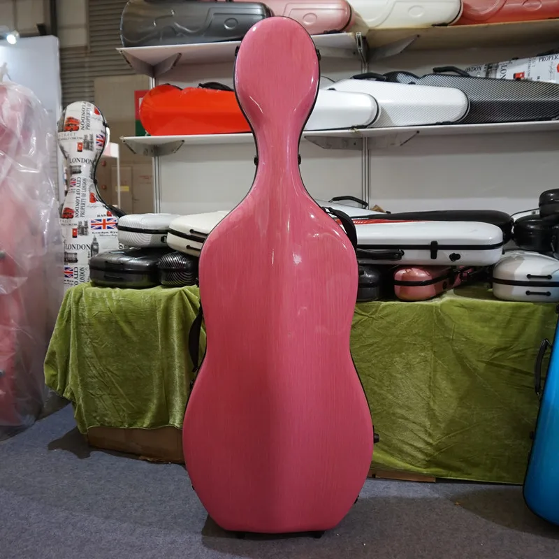 Pink Высококачественный чехол из углеродного волокна виолончель 4/4 чехол из углеродного волокна виолончель жесткий чехол 3,7 кг серебряный цвет - Цвет: Pink