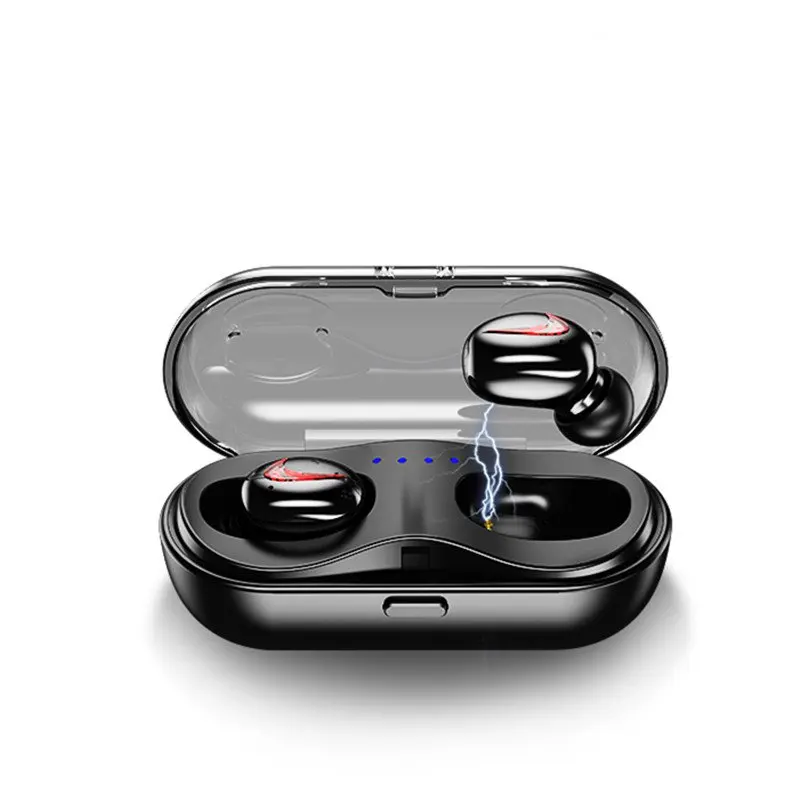 CLAITE Q13S TWS Bluetooth 5,0 наушники стерео Бас IPX5 Водонепроницаемый шумоподавление Спортивная гарнитура с HD микрофоном для Xiaomi huawei - Цвет: Черный