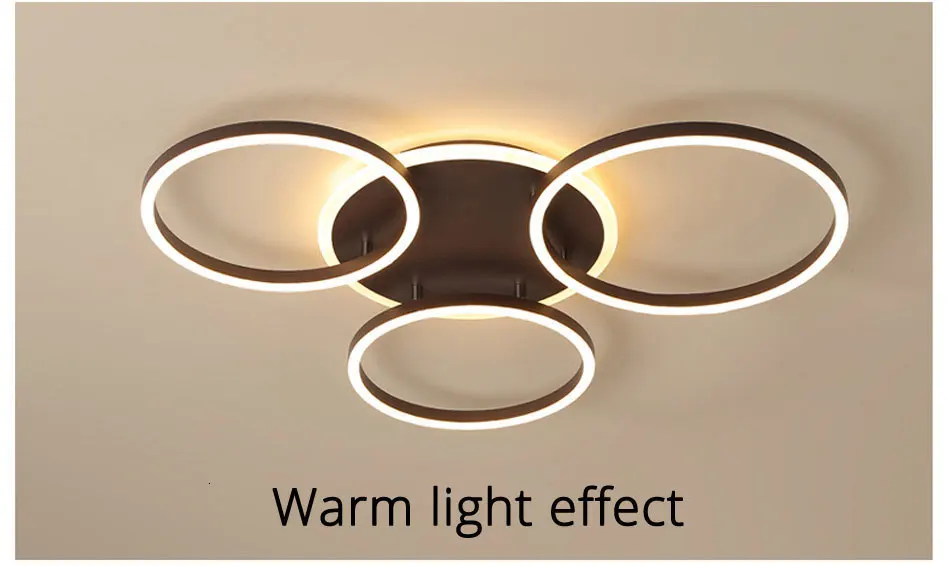 Surface Mounted Led Chandelier White&Coffee Body Modern Led Chandelier Lighting Living room Bedroom Kitchen Dining room L