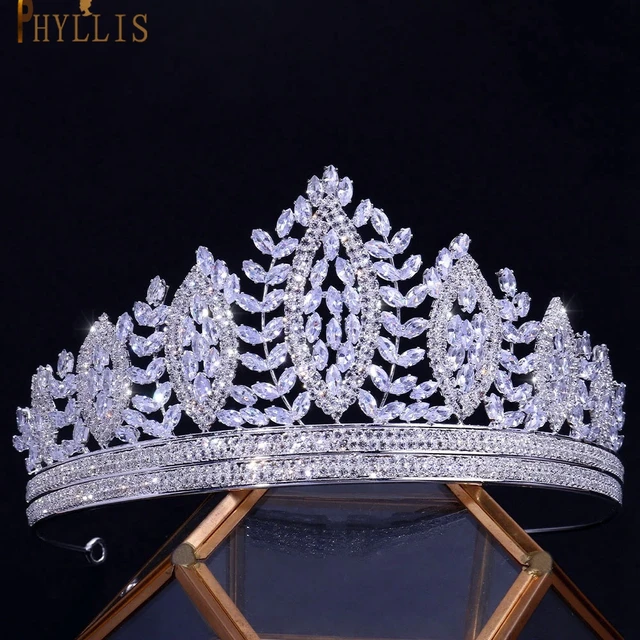 A366 Zirconia Princess Wedding Bridal Tiaras and Crowns Pageant Hair Jewelry Party Headpieces for Women Birthday Crown Headdress A355