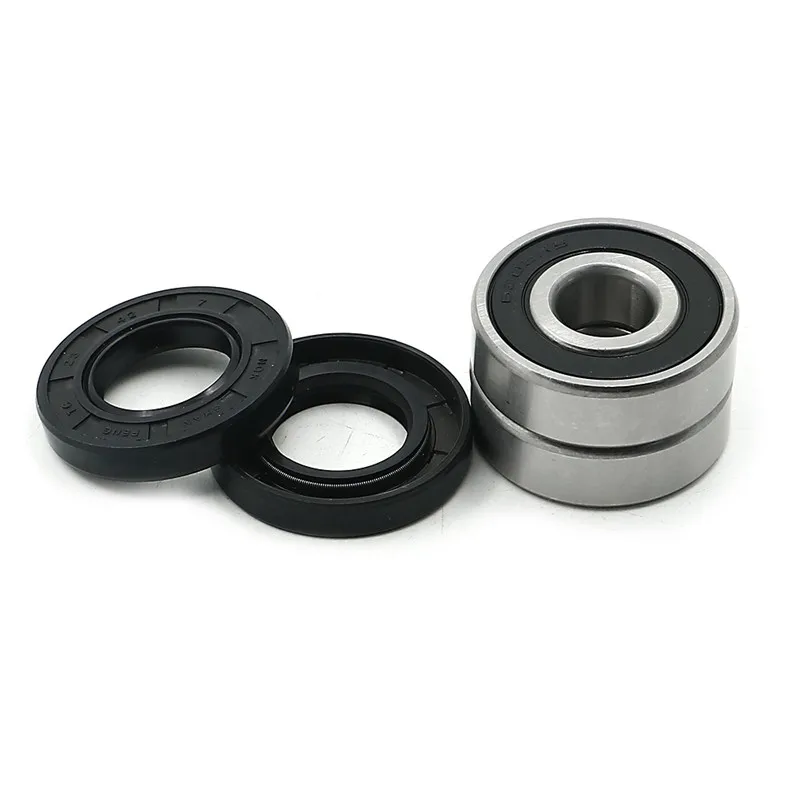 Front Wheel Bearings & Seals Kit 2 bearings (6302-2RS) 2 oil seals for Honda ATC110 ATC200 ATC250
