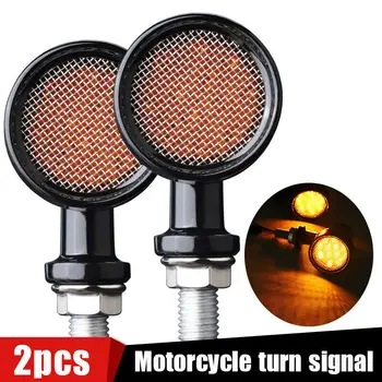 

Tail Light Turn Signals Amber (Left & Right) Motorcycle LED Black Bullet