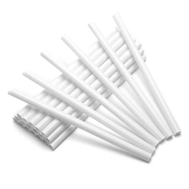 50 Pieces Plastic White Cake Dowel Rods for Tiered Cake Construction and Stacking (0.4 Inch Diameter 9.5 Inch Length) 1