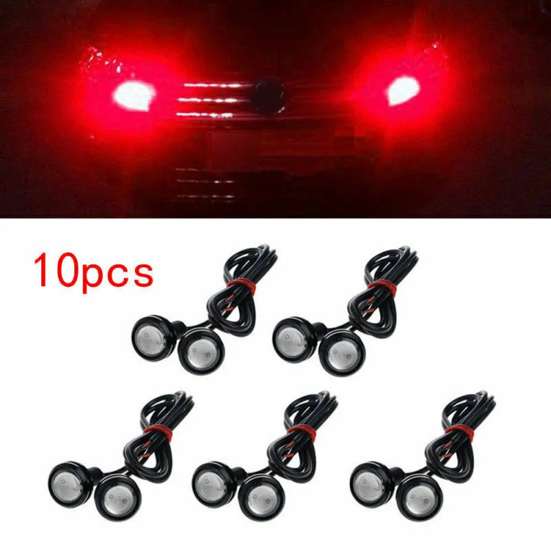10 * светильник Орлиный глаз DRL 9 Вт светодиодный красный 18 мм болт на винте