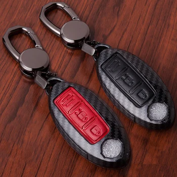 

Carbon Fiber Car Remote Key Case Cover For Nissan Qashqai J11 X-Trail t31 t32 Rogue Kicks Tiida Murano Note Juke Teana 2017 2018