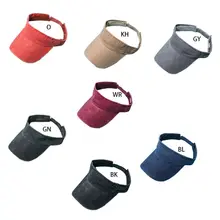 Женская Летняя Открытая пустая верхняя Солнцезащитная Козырьки Шляпы из хлопка, винтажная одноцветная бейсболка с защитой от ультрафиолета, регулируемая бейсболка