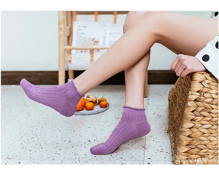 AOMU/модные мягкие хлопковые женские носки с кружевными оборками; милые носки наивысшего качества на весну-лето; Милые Удобные носки с оборками для девочек