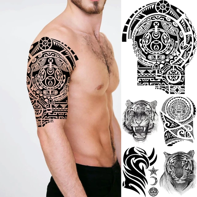 Tribal Arm Tattoos For Men Half Sleeves